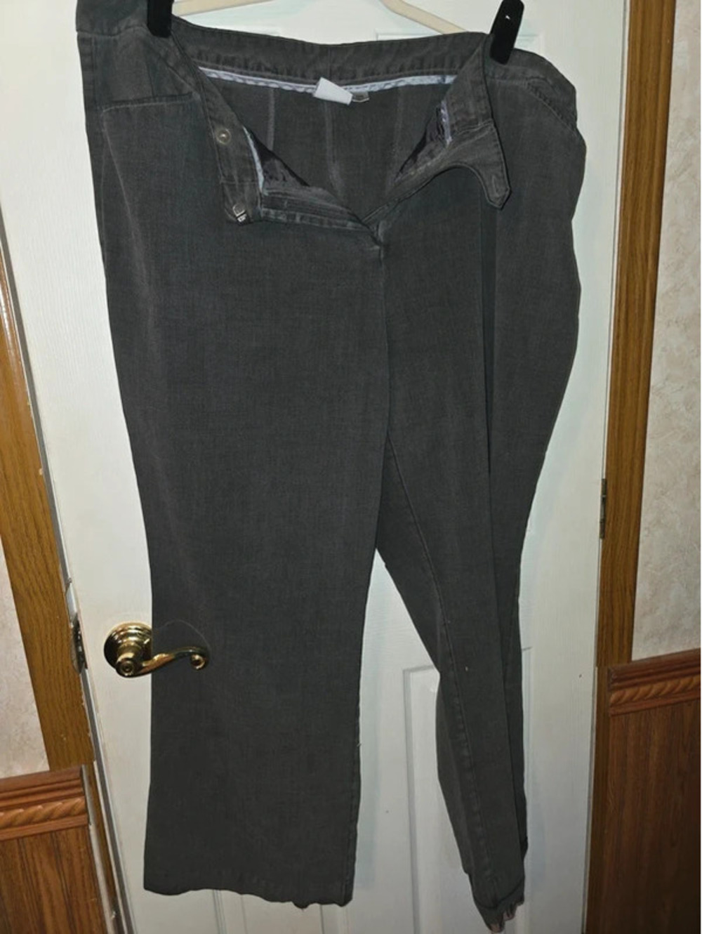 Worthington Modern Fit Charcoal Gray Trousers 22W Needs Hem Repair